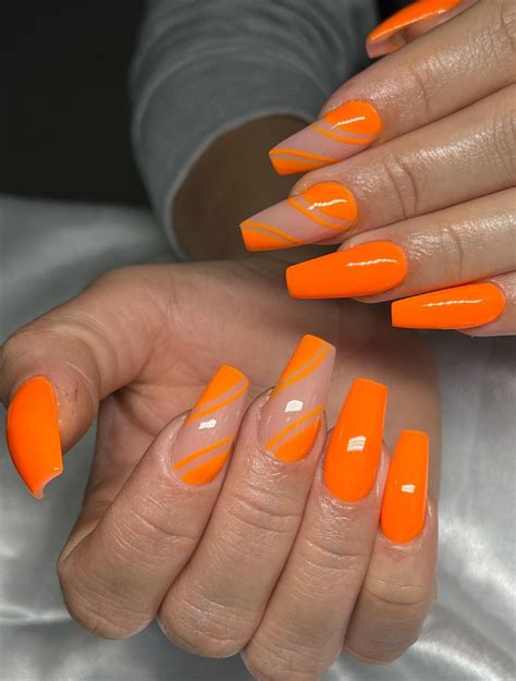 orange summer nails 2023